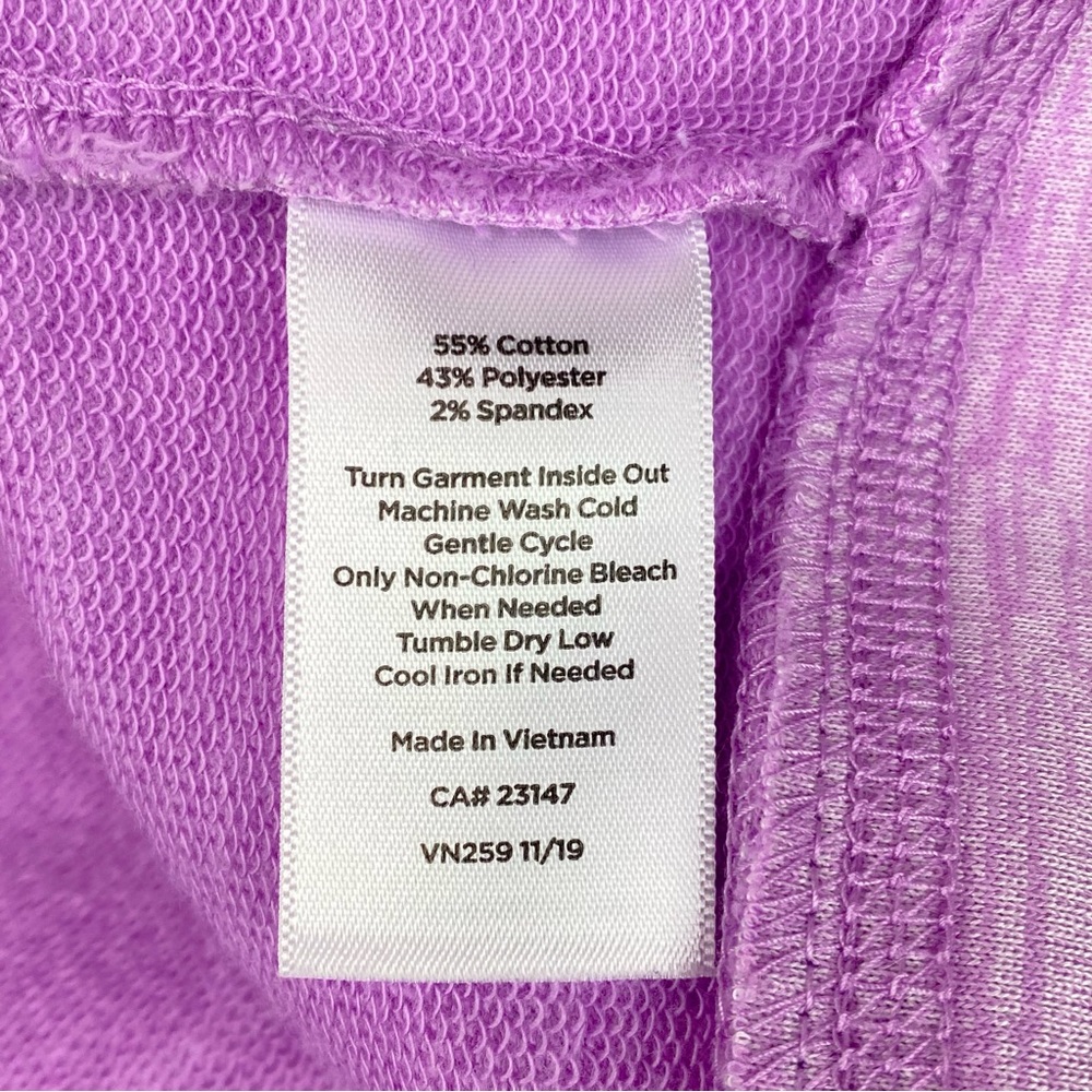 T for Talbots Sweatshirt Size 3X P Plus Petite Full Zip Heathered Lilac Purple - Picture 7 of 12